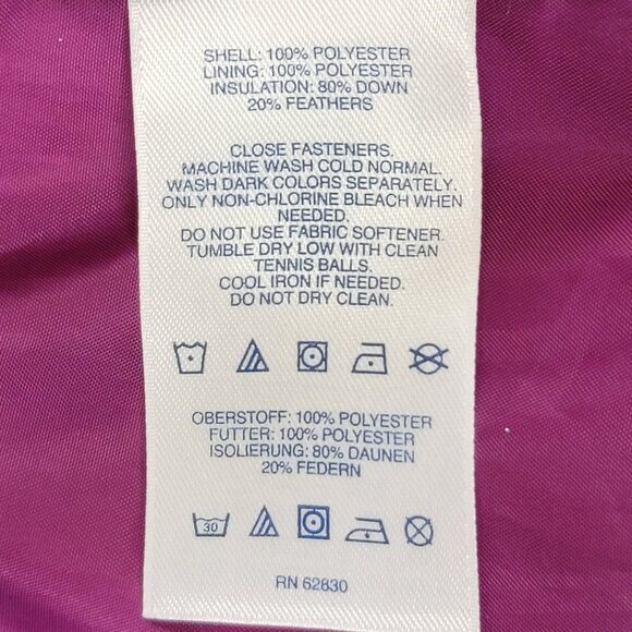 Lands' End Women's Burgundy Down Full Zip Puffer Vest - XS - Picture 8 of 10